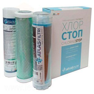 Набор картриджей для тройных систем ХЛОР СТОП (CPP+LA+CB CTO) Atlas Filtri LSP000001 фото
